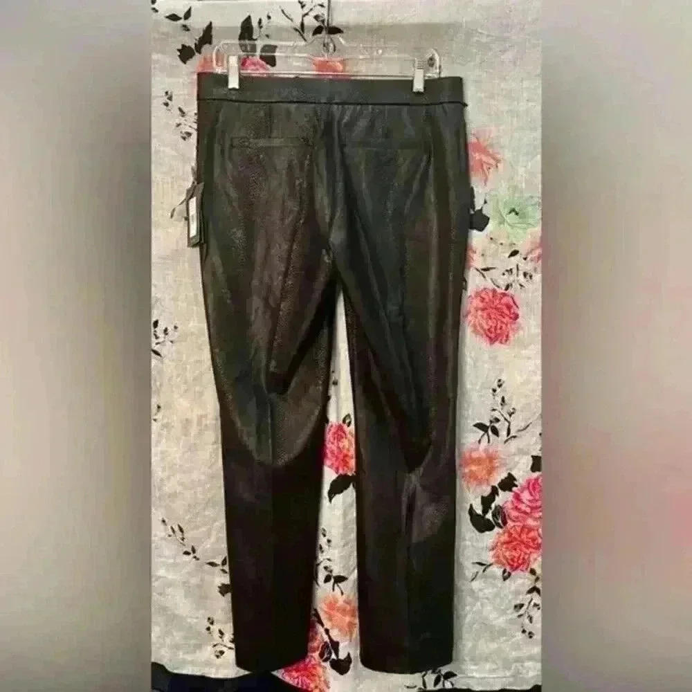 NWT NYDJ Snake Print Slim Trousers in Raceway Women's Size 8P‎ - Picture 2 of 10